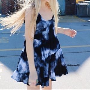 Blue/White Tie Dye Brandy Melville Jada Dress